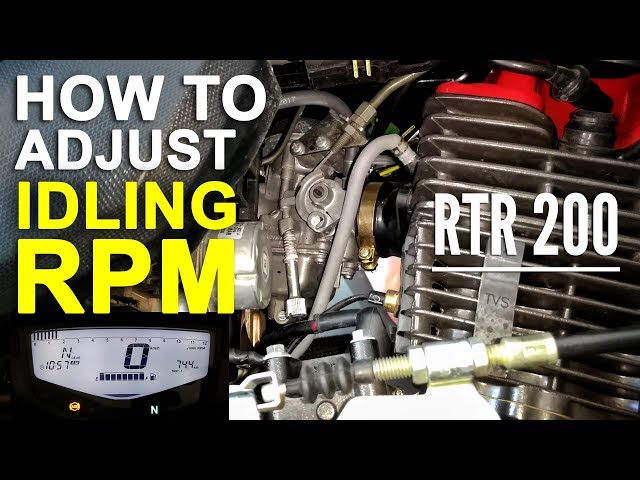 How to Set IDLE RPM in RTR 200 || How to Adjust Slow Speed RPM in a Motorcycle