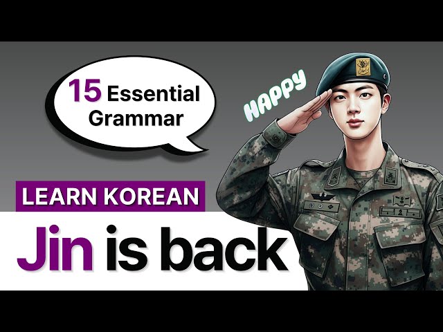 Korean Listening & 15 Grammar Tips | BTS Jin's Comeback