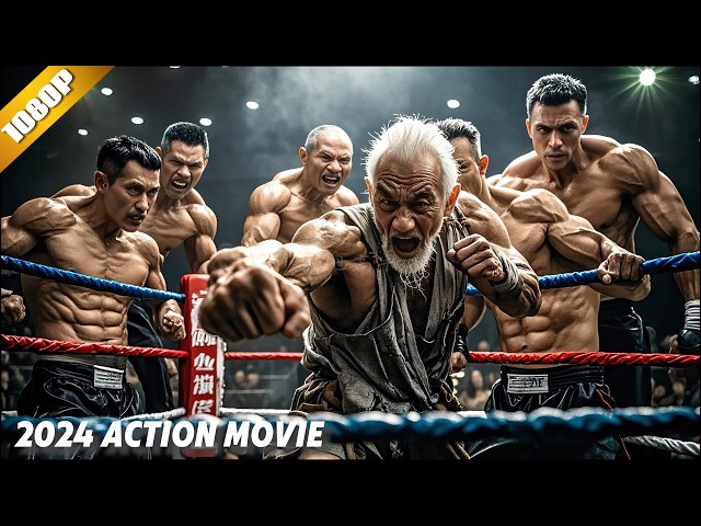 Kung Fu movie! A Japanese samurai dominates the ring, the white-haired old beat him! #movie #kungfu