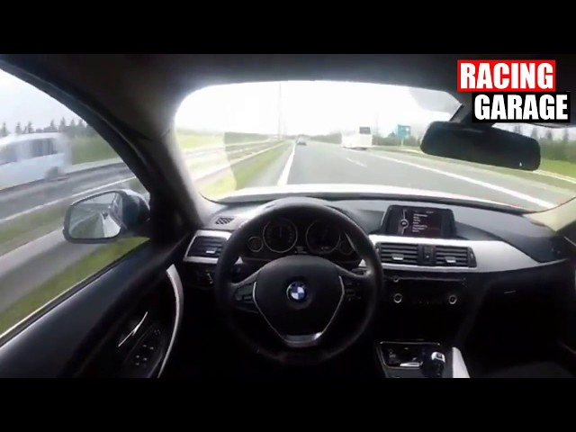 Crazy BMW self-driving hits 200 KMH - Autobahn Auto Slalom and Racing