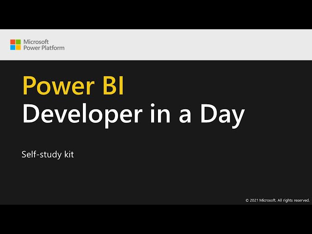 Self-study Kit | Power BI Developer in a Day