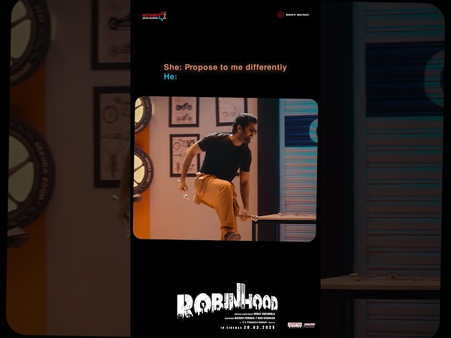 Propose to her differently | Wherever You Go | Robinhood | Nithiin, Sreeleela | GV Prakash #YTShorts