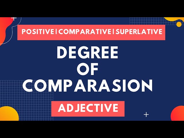 Degree of Comparison | Convert Positive to Comparative and Superlative | Adjective | Example