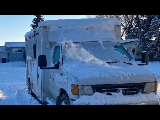 Getting the Ambulance Conversion started in Arctic Temperatures