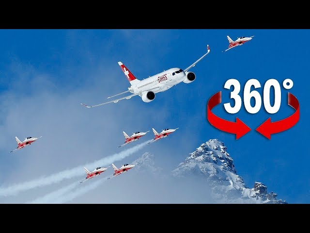 Fly with Swiss and Patrouille Suisse above St. Moritz