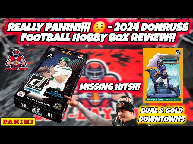 🛑 HITS MISSING!  2024 DONRUSS FOOTBALL HOBBY BOX REVIEW - GOLD AND DUAL DT'S #panini #giveaway #NFL