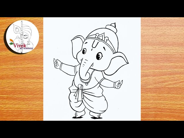 Beautiful Ganesh Drawing | Easy Drawing | How to Draw Beautiful Ganpati Bappa