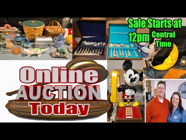 Live 4 hour auction! Disney Mickey Mouse, silver, longaberger baskets, Cow jumped over the moon!