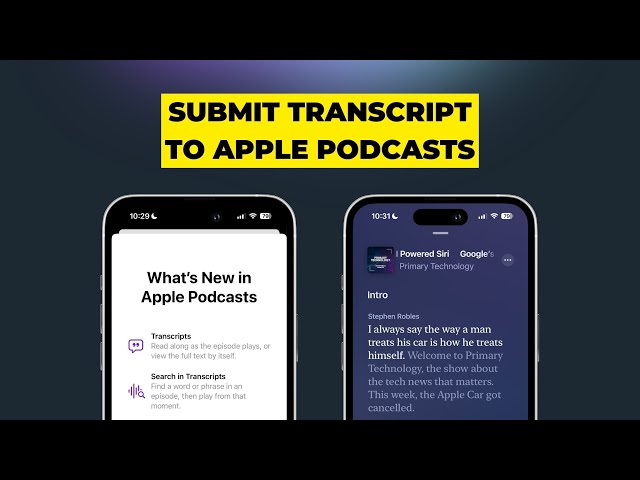 How to submit your transcript to Apple Podcasts