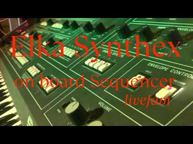 Elka Synthex / on-board 4 tracks Sequencer longLiveJam - Korg DDD1 kick drum (the best Seq machine!)