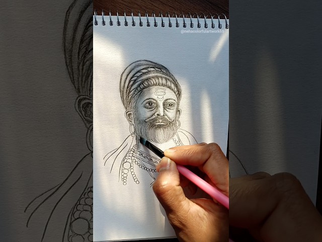 Shivaji maharaj 🙏 drawing #shorts #ytshorts #shivajimaharaj #art #drawing #shortsfeed