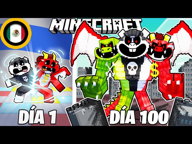 ¡Sobreviví 100 DÍAS como los NIGHTMARE CRITTERS en Minecraft HARDCORE!