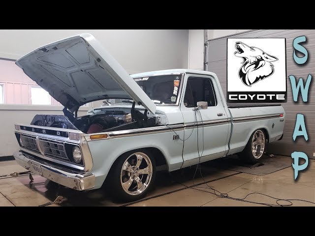 F100 COYOTE SWAP ROUSH SUPERCHARGED at BRENSPEED (OLD SCHOOL 1976)