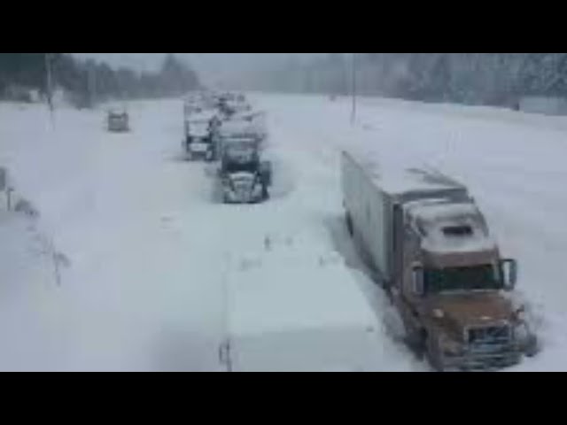 The strategy for driving in bad weather #winter #cdl #trucking