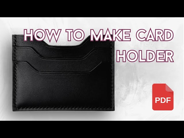 How to make a leather card holder easy sewing wallet tutorial free PDF pattern | лекало кардхолдер