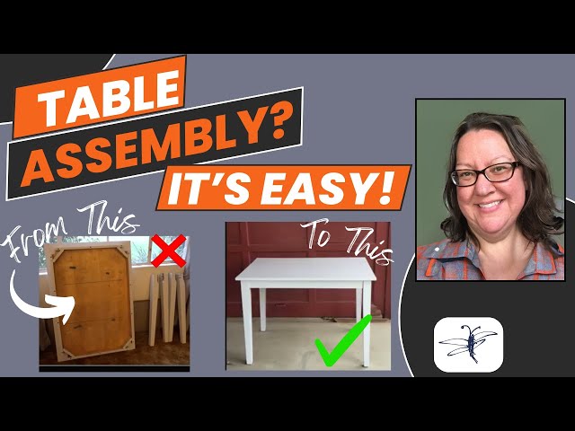 Super Easy Table Assembly with Removable Legs - Maximizing Small Spaces