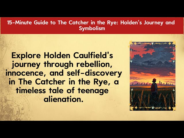 15-Minute Guide to The Catcher in the Rye: Holden's Journey and Symbolism | Advanced English Story