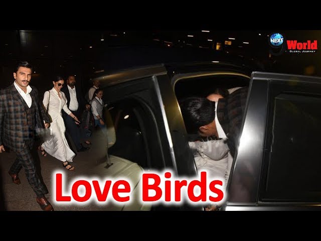 Ranveer Singh and Deepika Padukone shared a good bye Kiss with Each Other| Watch Video