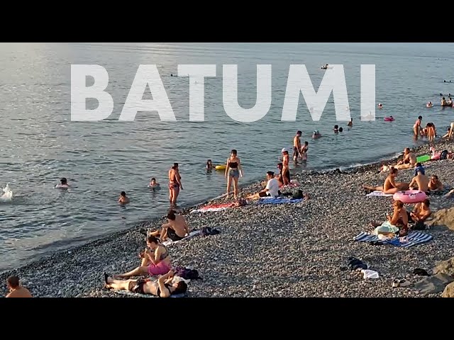 Batumi beach. Summer 2024 Relaxing music