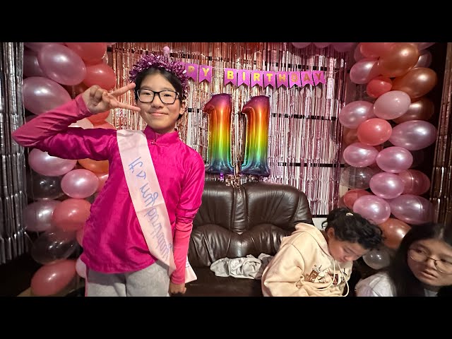 what Sherab got for her 11th birthday Celebration in home#tibetan#birthdays vlog