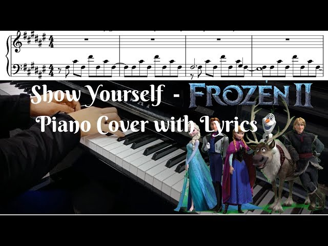 Show Yourself - Frozen 2 OST Piano Sheet Music Cover + Lyrics