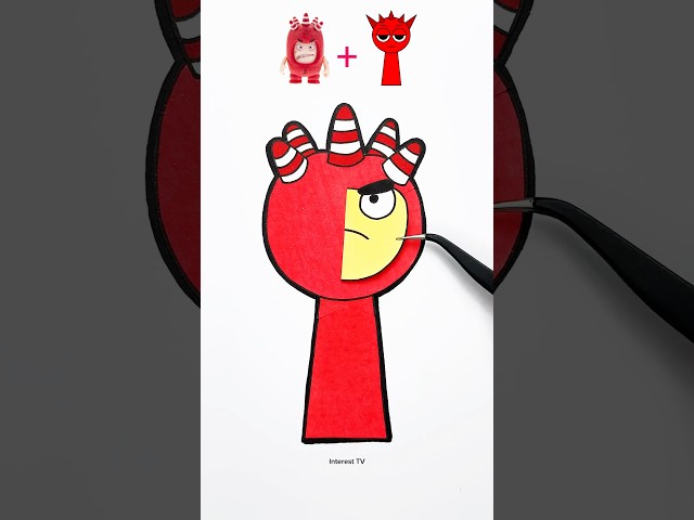 Sprunki x Oddbods Paper Puzzle Art Edit Meme ! #shortsvideo #edit #incredibox #oddbods