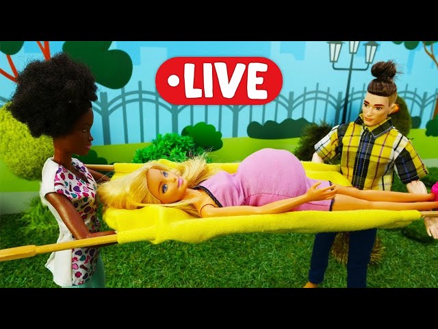 🔴 Barbie oyunları. Barbie, Ken, Steffie ve Chelsea - Barbie ailesi videoları