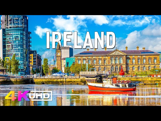 Ireland – Stunning Views of Rolling Hills and Historic Castles with Relaxing Music | 4K UHD (60 FPS)