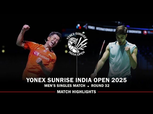 Kenta Nishimoto vs Toma Junior Popov India Open 2025 Badminton R32