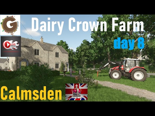 FS 25 Farma Mléčná koruna v Calmsden/hard mode/day 8 MP STREAM #farmingsimulator25 #calmsdenfarm