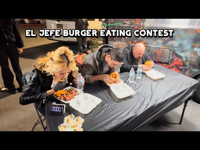 EL JEFE BURGER EATING CONTEST AT TEXAS CRAFT BBQ ft. @LovelyM@LovelyMimi