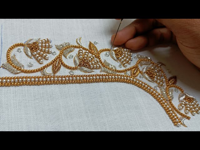 How to make Aari work blouse designs || Beautiful Blouse designs || #aariembroidery2_0 #aariwork