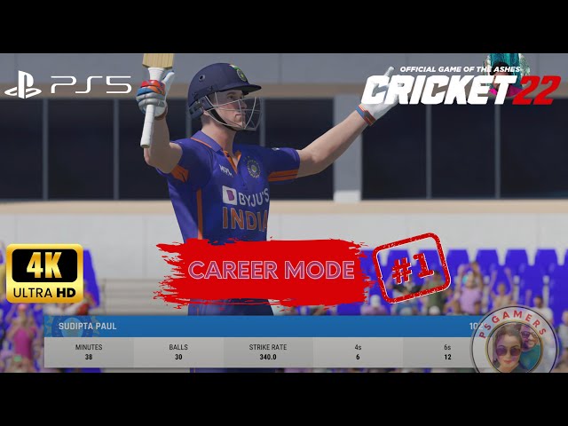 Cricket 22 PlayStation 5 - Career Mode Match 1 VS England ODI - 4K Gameplay