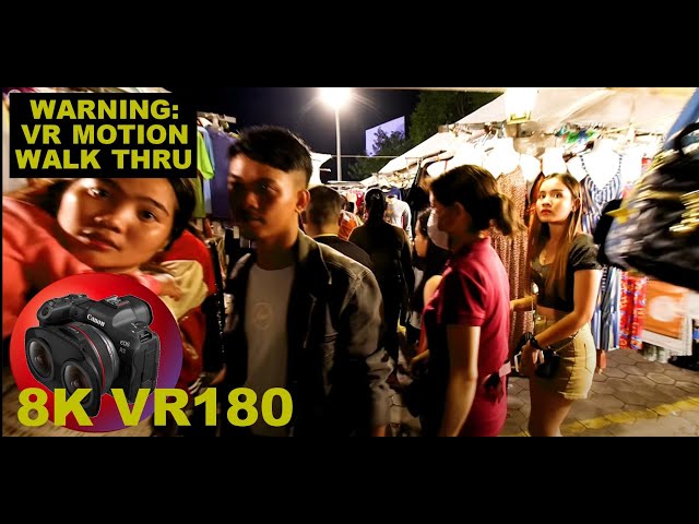 PHNOM PENH NIGHT MARKET fake counterfeit and amazing food 8K 4K VR180 3D (Travel Videos ASMR Music)