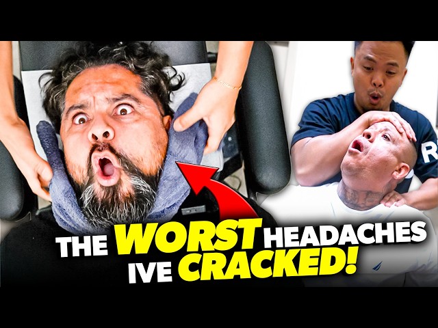 *THE WORST HEADACHES* IVE CRACKED‼️😭 | Asmr Chiropractic Neck Pain Relief | Dr Tubio