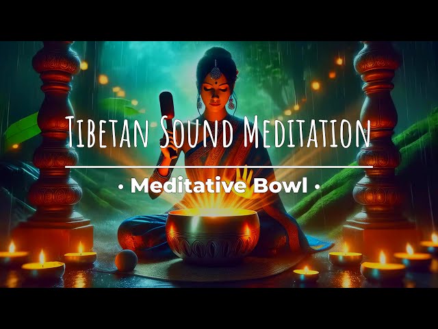 Deep Relaxation Tibetan Singing Bowl  Gentle Rain Meditation