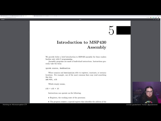 Microcorruption Embedded Security CTF Stream [2019-11-29]