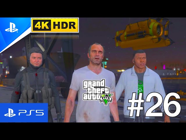 The Merryweather Heist Trevor execute robbery GTA V GAMEPLAY WALKTHROUGH #26 (4K 60FPS HDR Ultra HD)