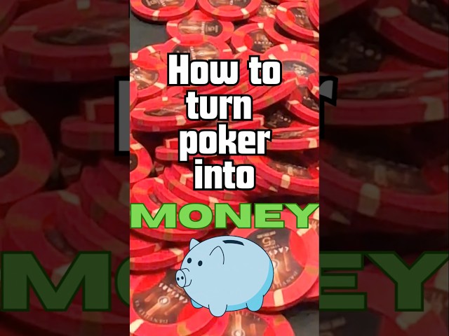 How to turn POKER into MONEY 💰 #poker #casino #shorts