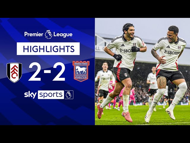 Jimenez scores THIRD penalty of the match | Fulham 2-2 Ipswich | Premier League Highlights