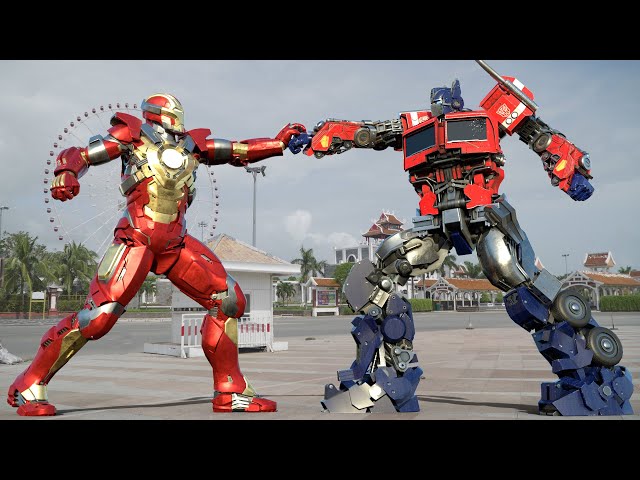 Optimus Prime vs Iron Man -  Transformers x Avengers | Paramount Pictures [HD]