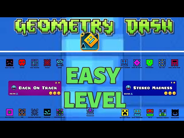 EASIEST GEOMETRY DASH LEVEL EVER! Conquer This Beginner-Friendly CHALLENGE!(2in1) #fyp #geometrydash