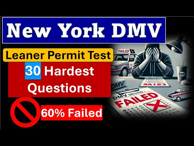 New York DMV Learner Permit Test 2025  30 Hardest Questions & Answers