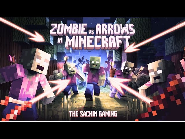 🔴 ZOMBIE  vs ARROWS 🔴  #minecraft #minecraftvideos #shortsfeeds