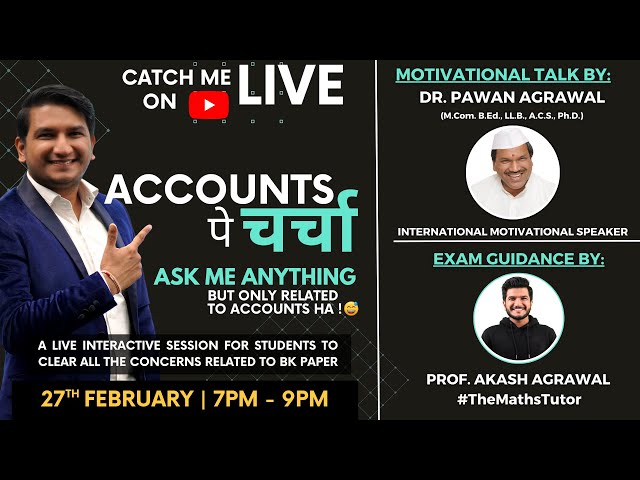 live bk doubt solving session | 12th book keeping & accountancy | board exam 2025 |ca piyush agarwal