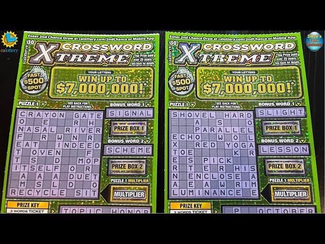 $7 MILLION PRIZE CROSSWORD EXTREME TICKETS💰😁🤞