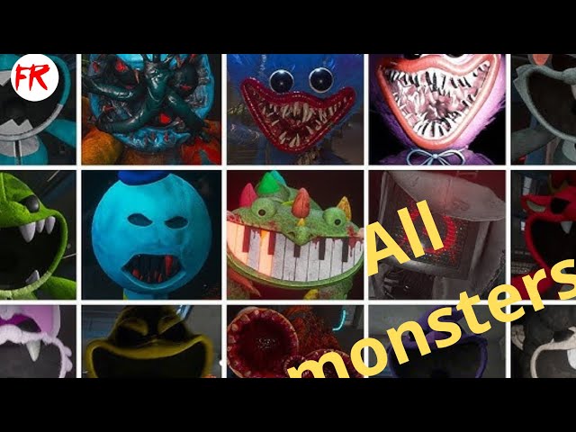 All Monster Deaths in Poppy Playtime chapter 1-5 huggy Wuggy, Mommy Long Legs, catnap, doey and more