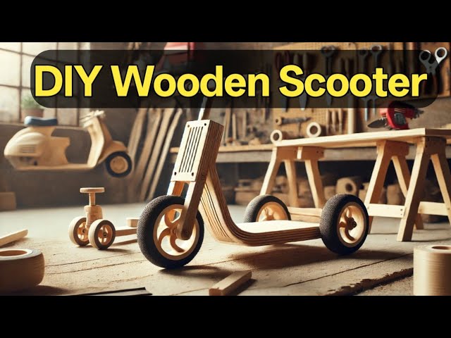 I Built a Woodworking Scooter Out of ONE TREE | Fizzlapse | Timelapse video