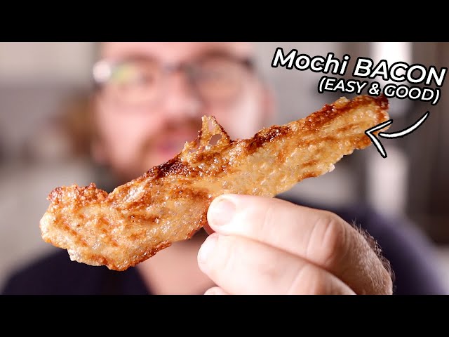 You've Never had Vegan Bacon Like this!!! Bacon made from MOCHI!