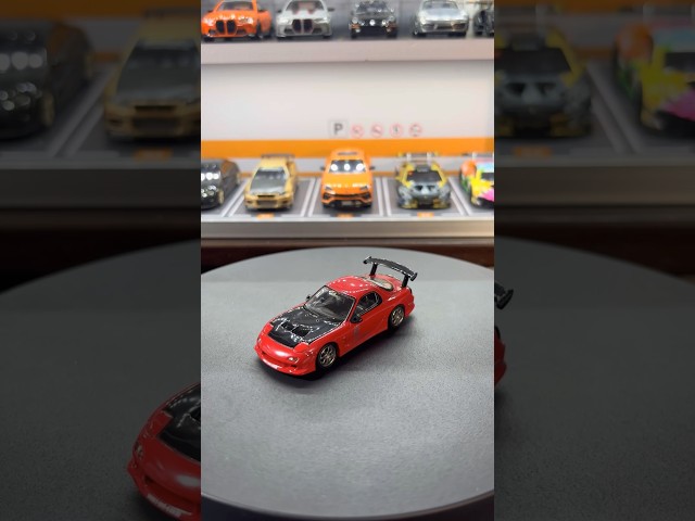 Tarmac Works VERTEX Mazda RX-7 FD3S Red Unboxing